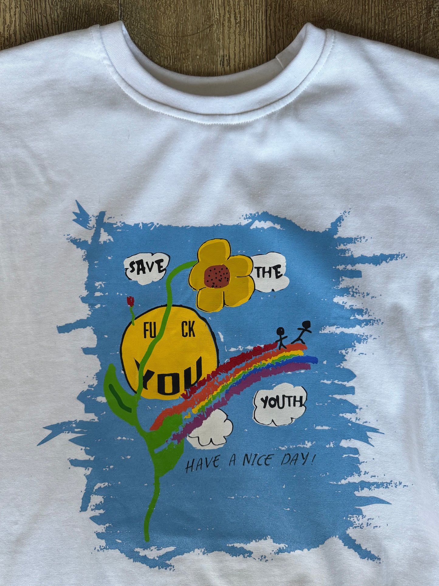 white save the youth tee
