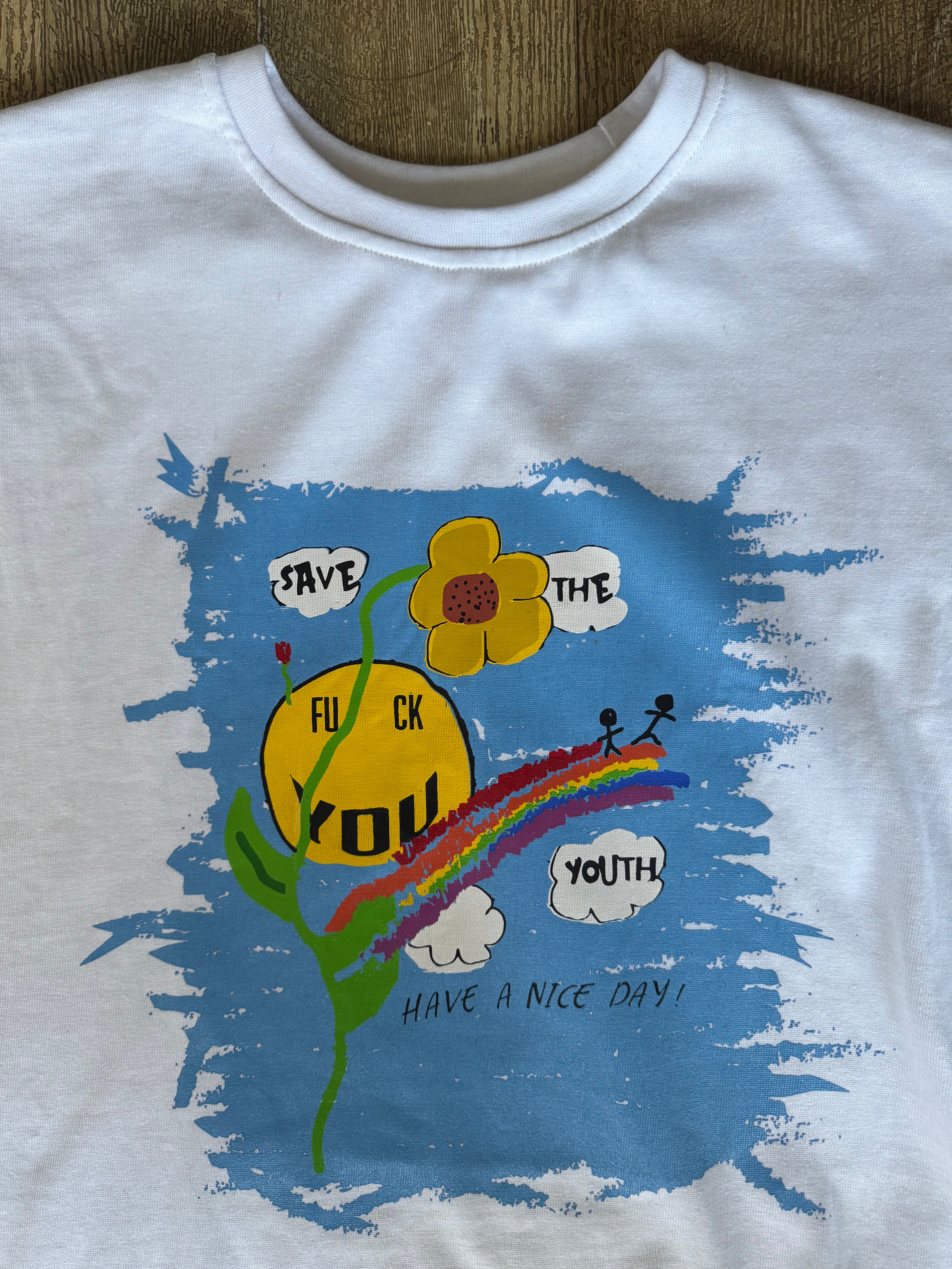 white save the youth tee