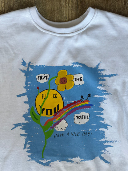 white save the youth tee