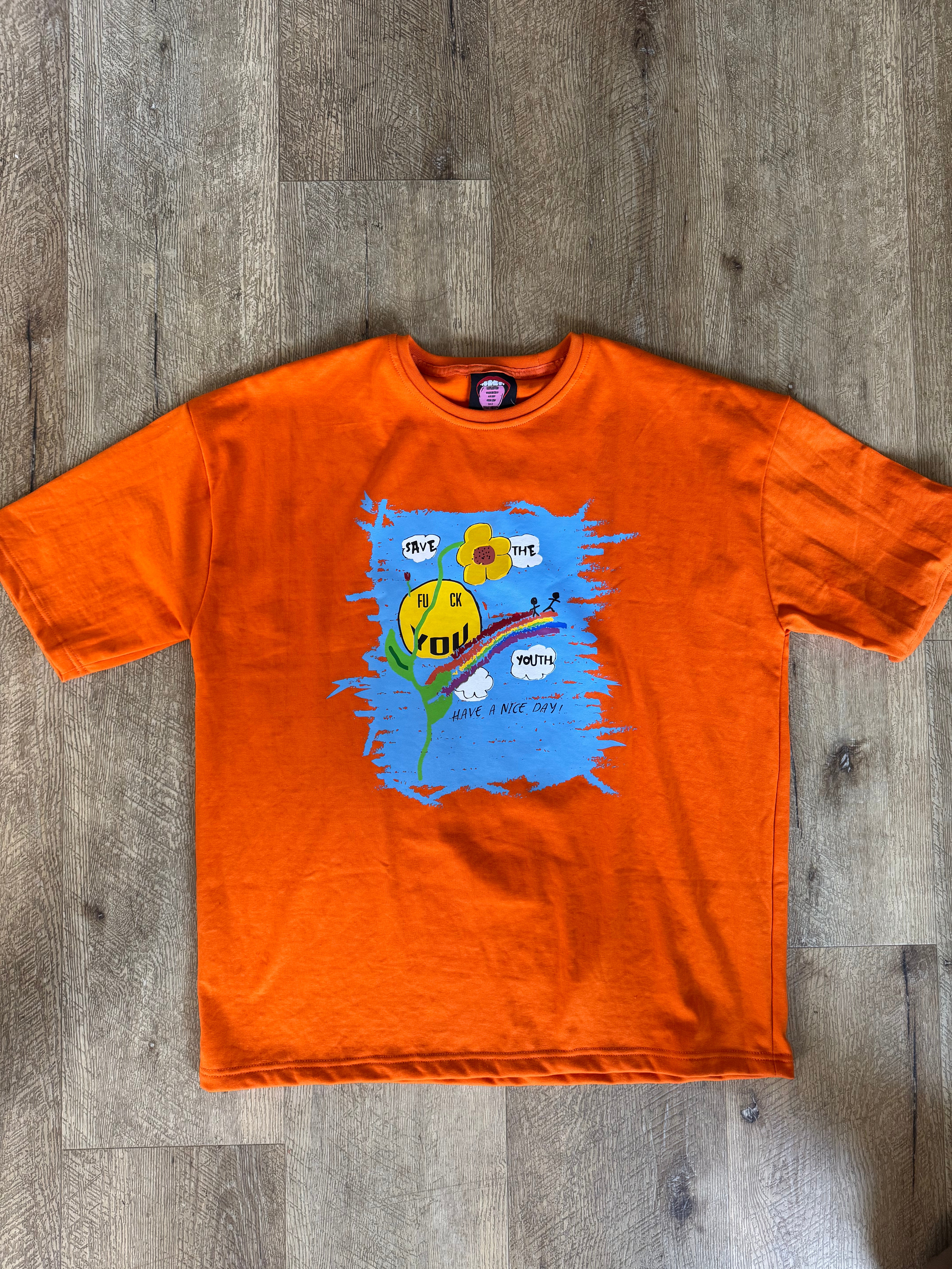orange save the youth tee