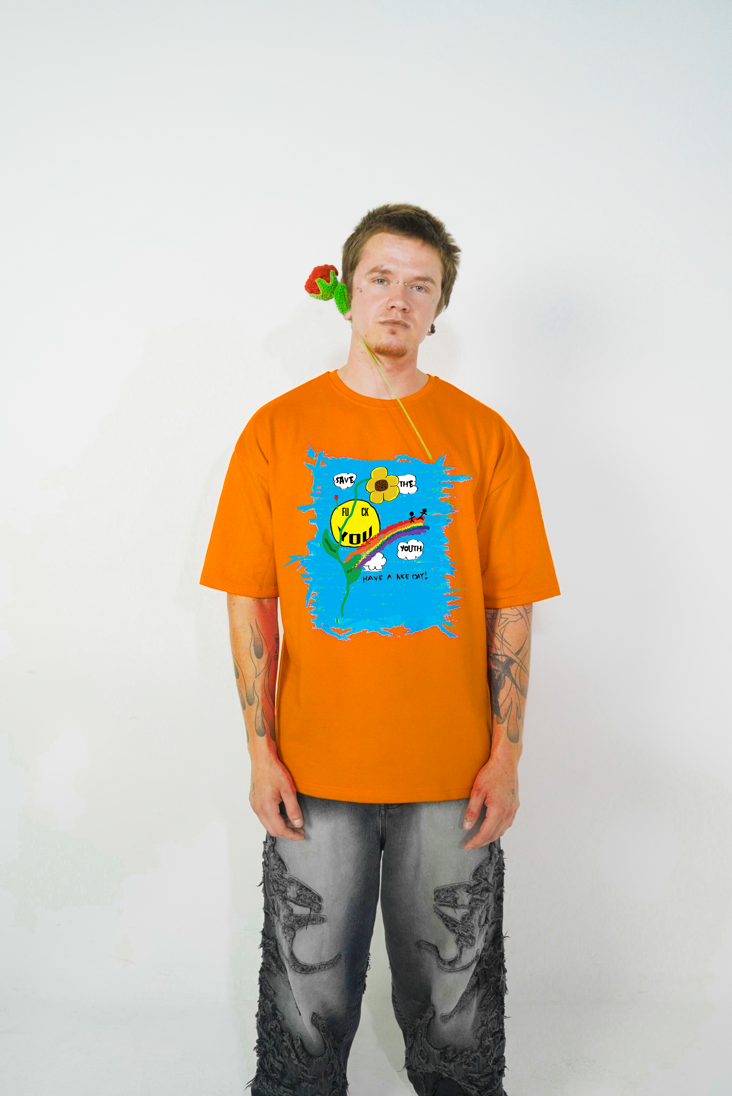 orange save the youth tee