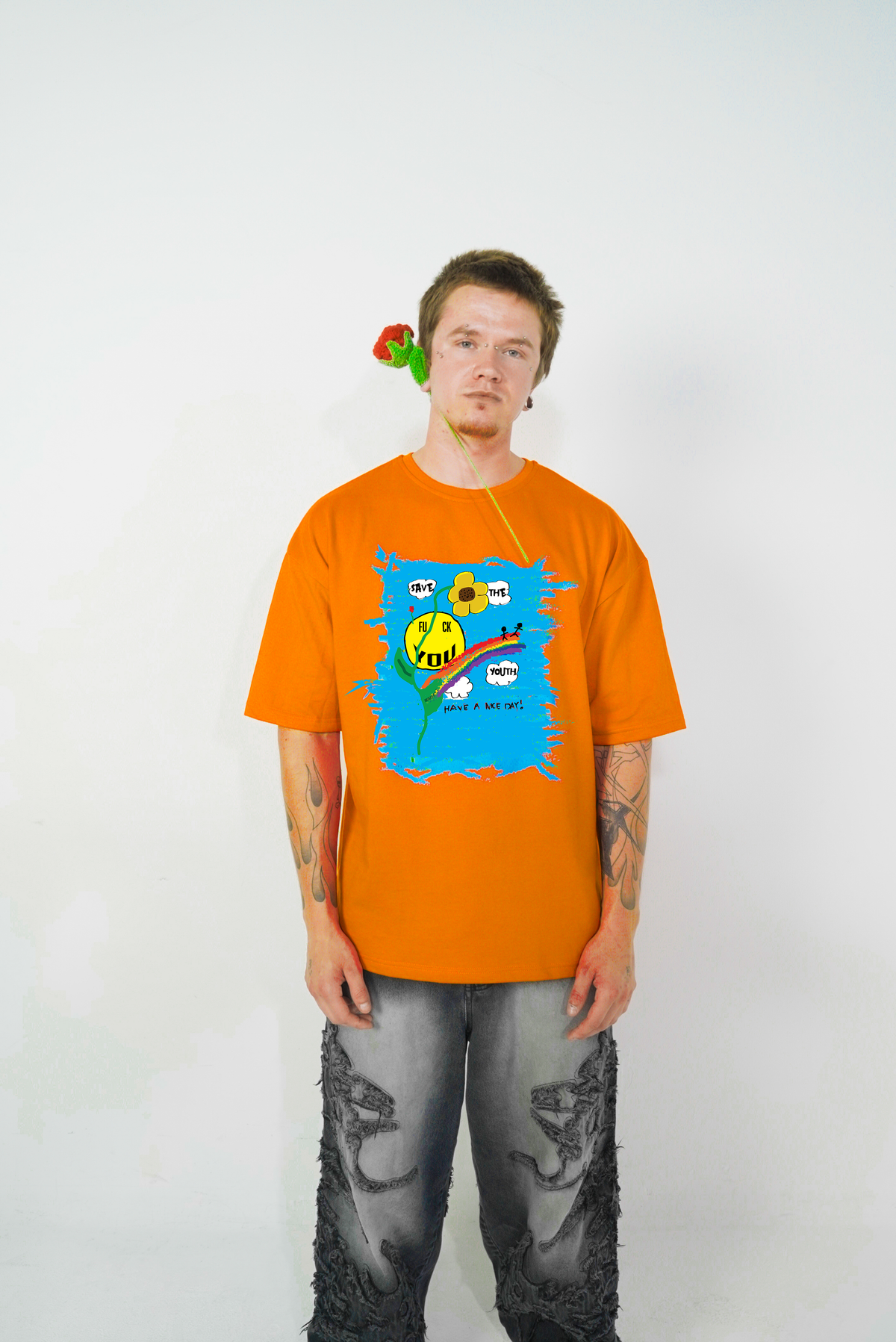 orange save the youth tee