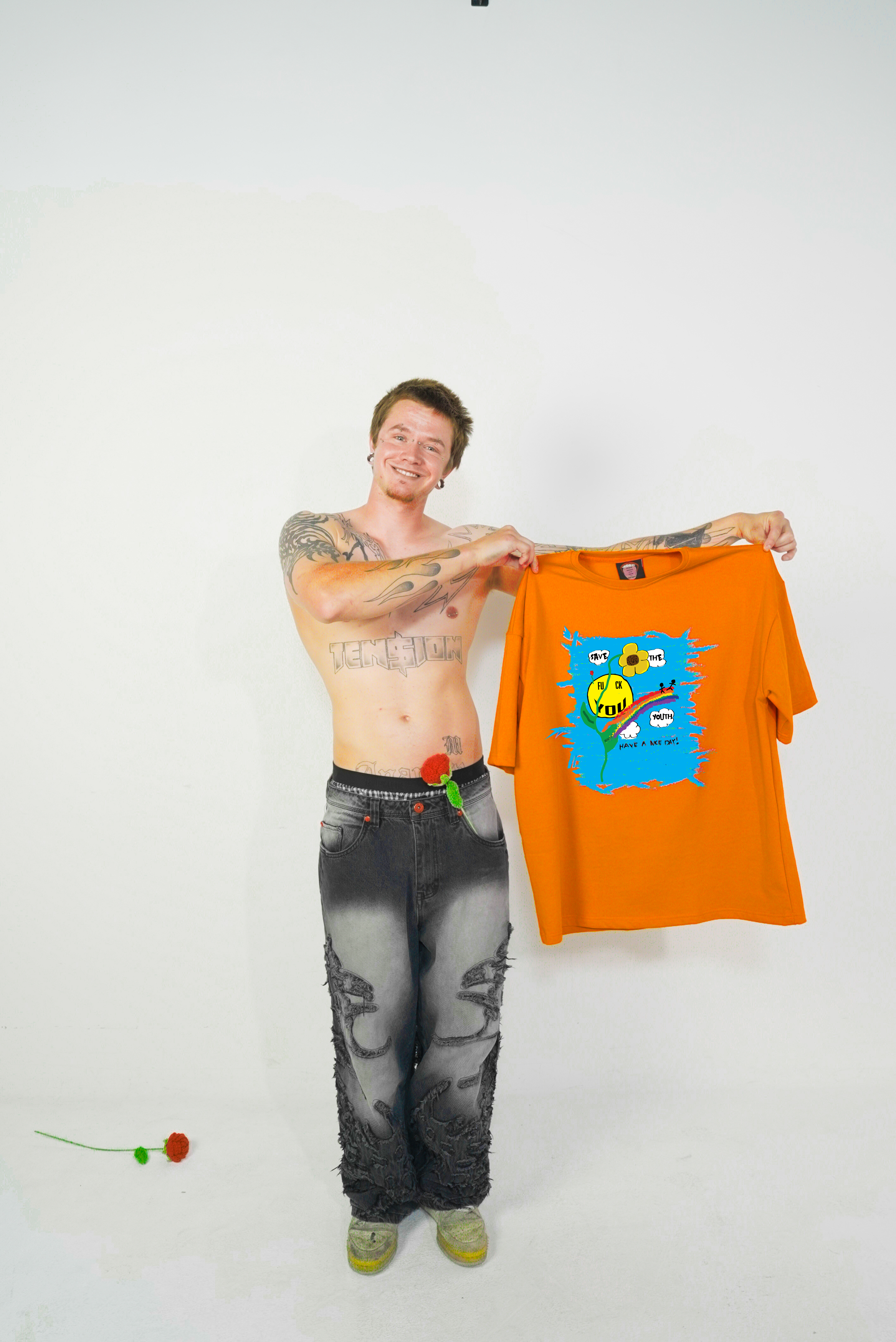 orange save the youth tee