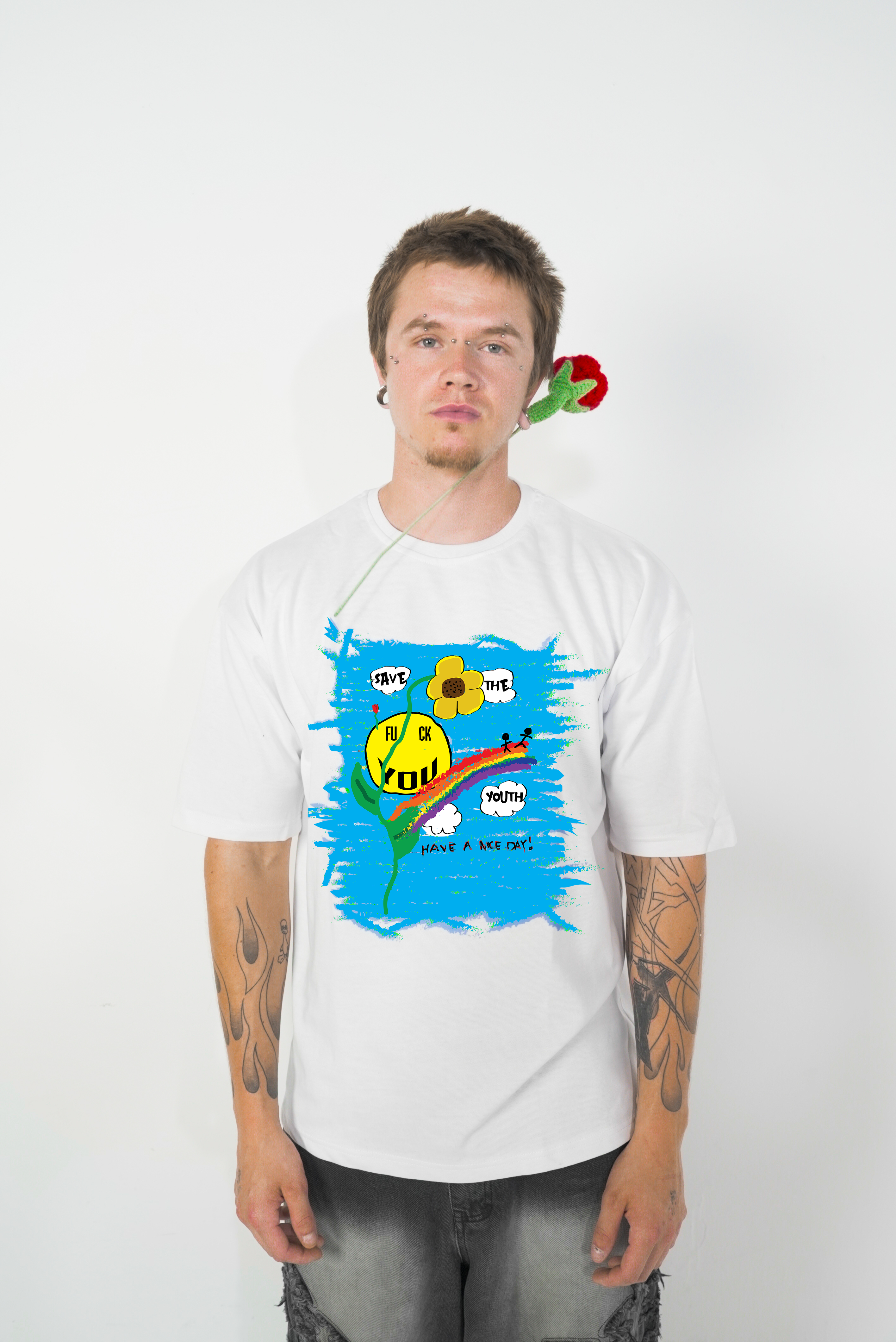 white save the youth tee