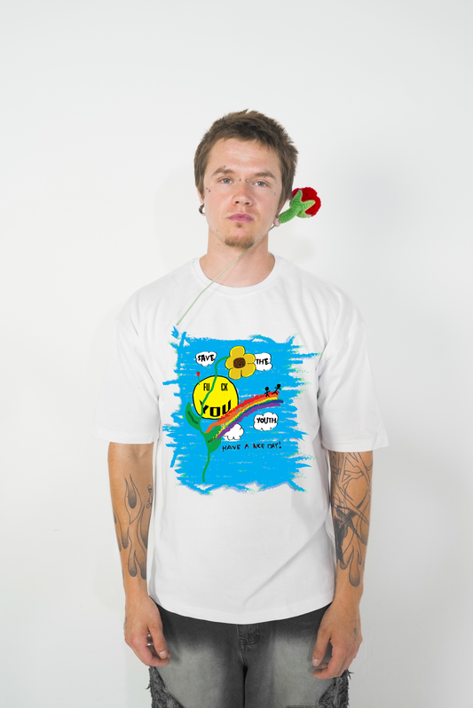 white save the youth tee